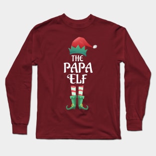 The Papa Elf Christmas Matching Pajama Family Party Gift Long Sleeve T-Shirt